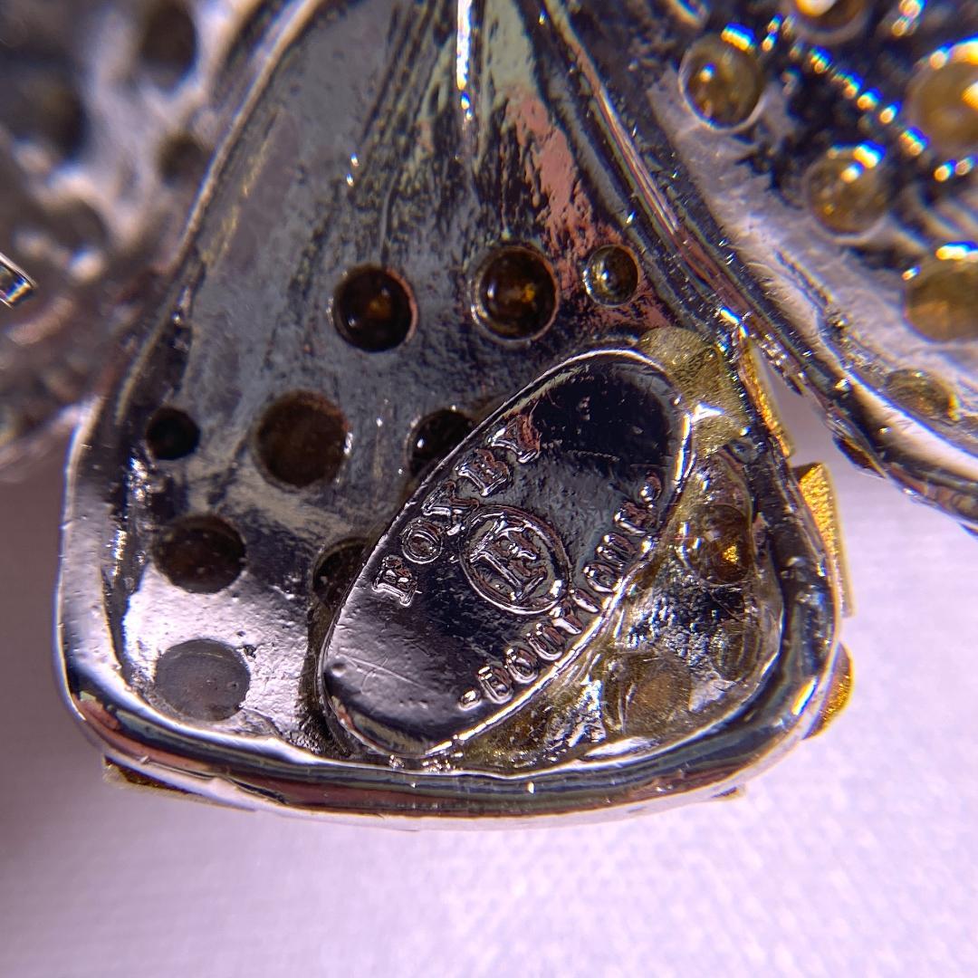 FOXEY BOUTIQUE フォクシー ブローチ フラワーモチーフ グレー