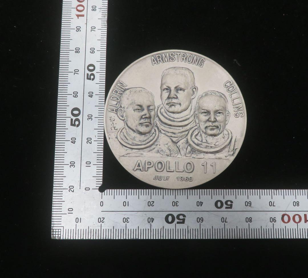 796、アポロ11号月着陸記念純銀メダル 純銀刻印　約113.2g