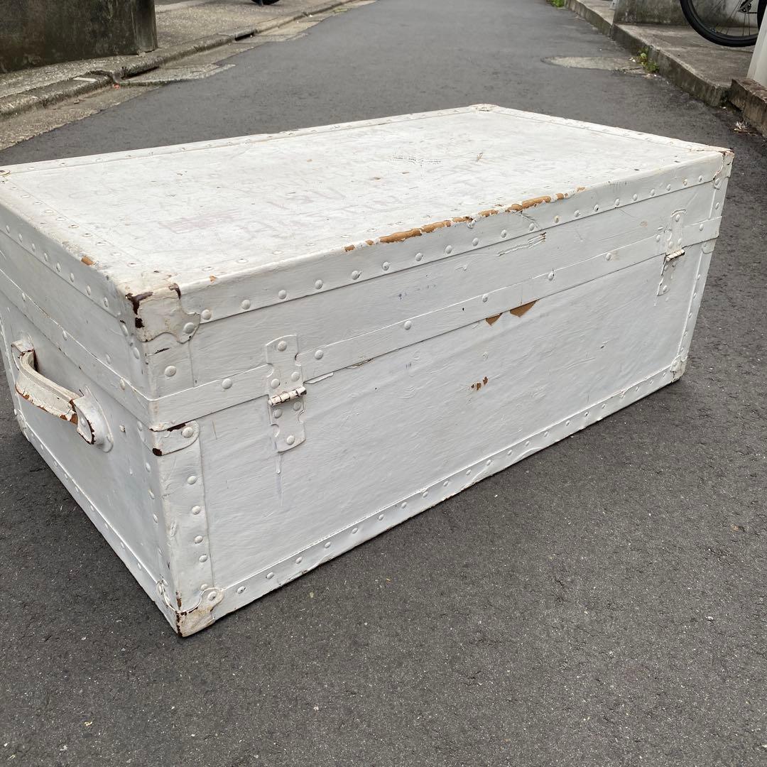アンティーク木製トランクケース