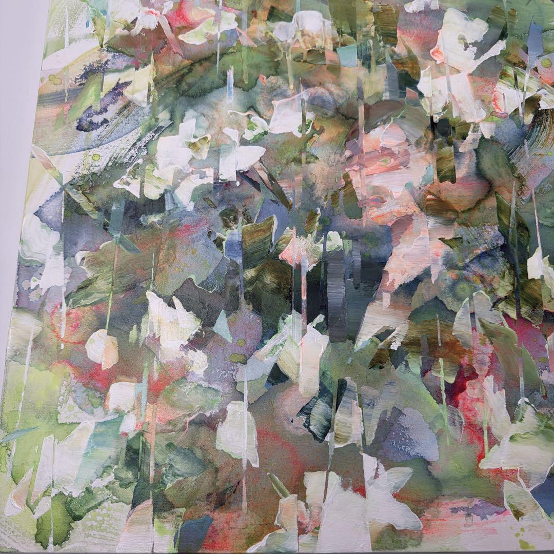 雨香　新直子　2022 アクリル　キャンパス　一点物