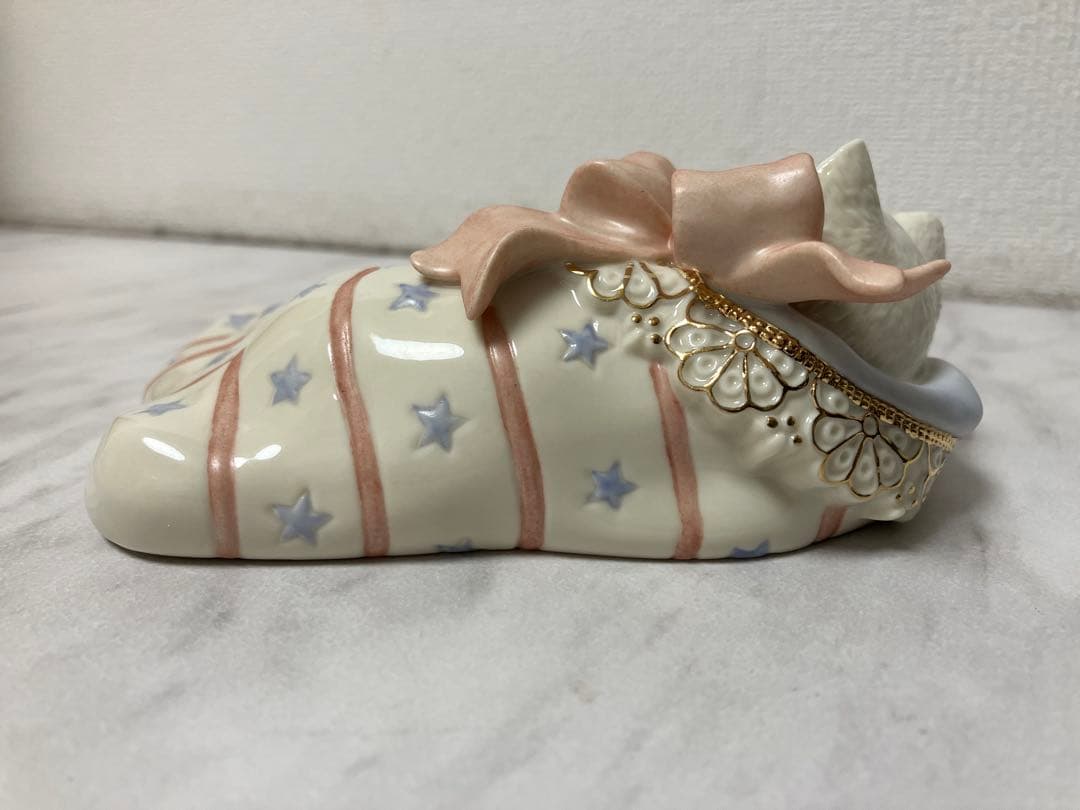 LENOX　レノックス　陶製置物　靴下に猫　クリスマスドリームズ　箱