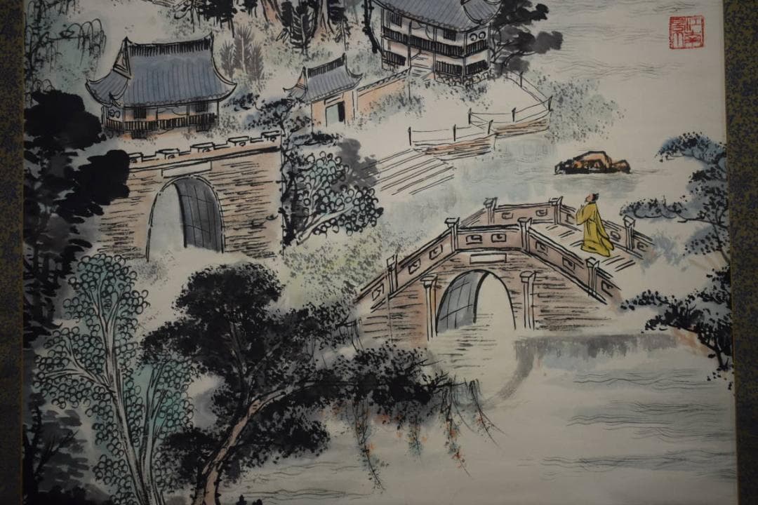 不詳/作者不詳/古寒山寺図/大幅/布袋屋掛軸HF-705