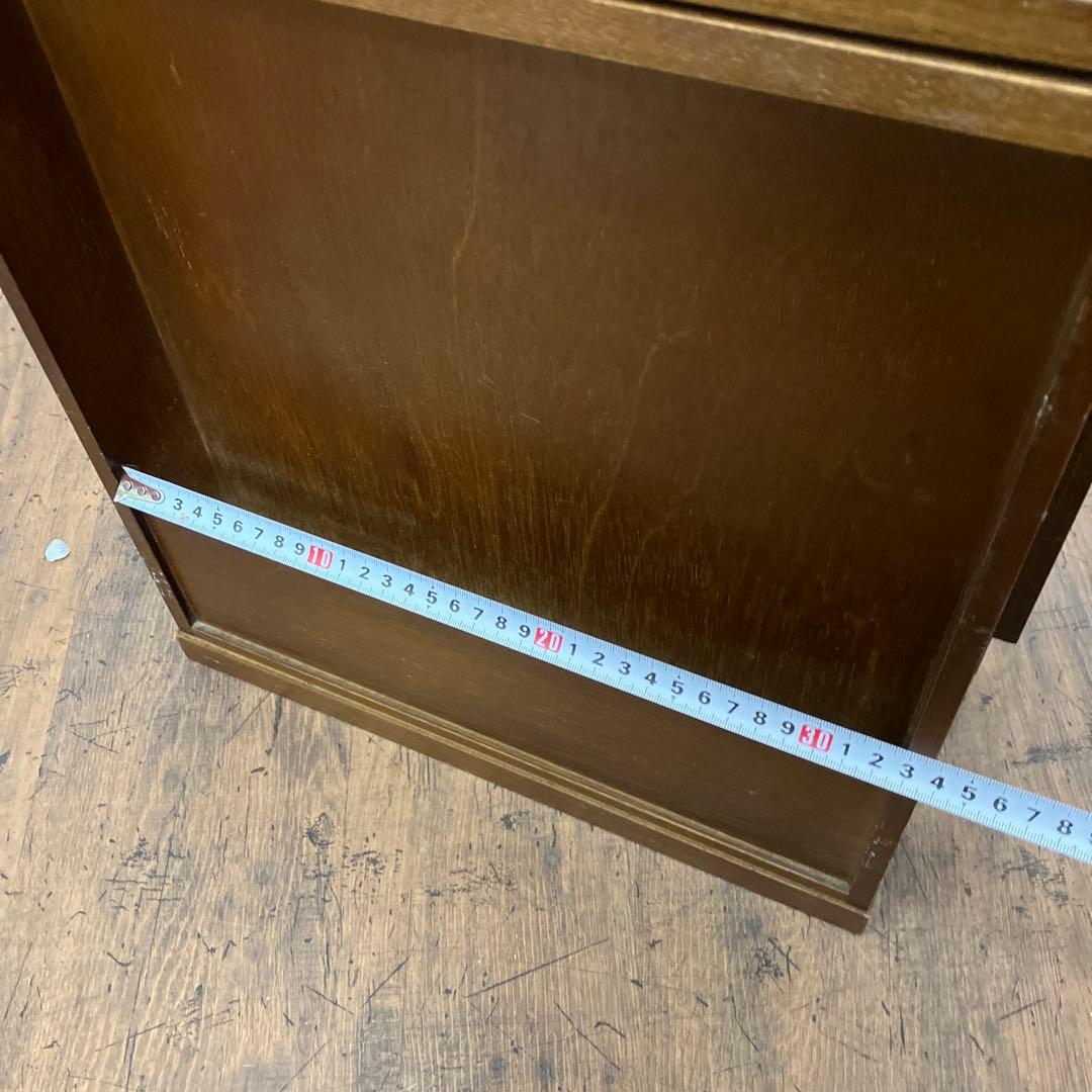 A-4 昭和レトロ ドロップリーフ式 テーブル 折りたたみ式 木製 収納棚