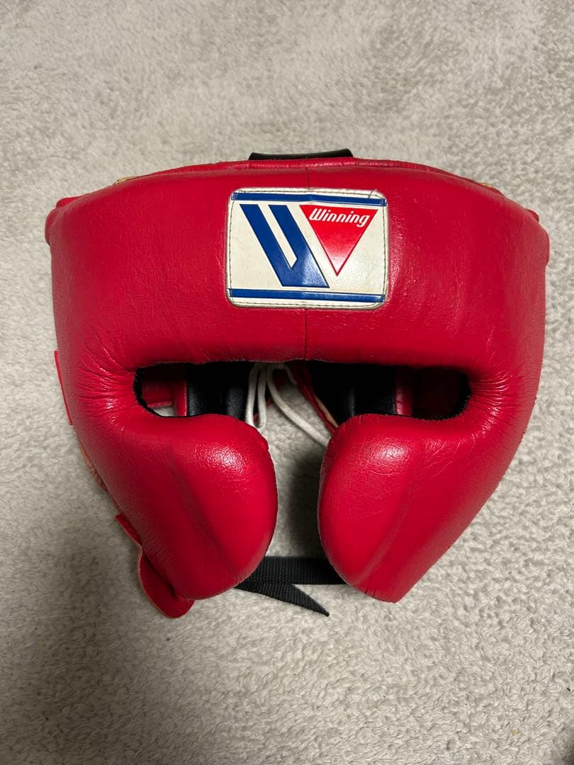 ウィニング　ヘッドギア　赤色　ノーズガード仕様