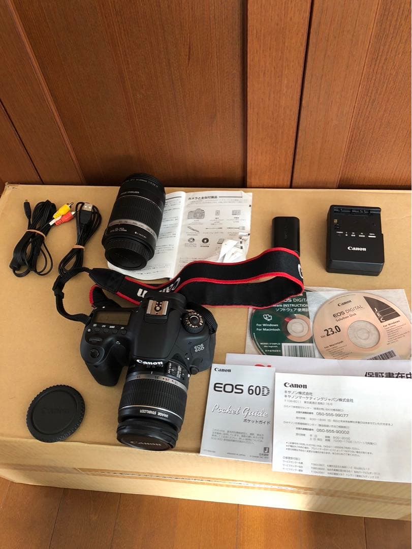 Canon キャノン EOS 60D デジタル一眼レフ カメラ 望遠レンズ付き
