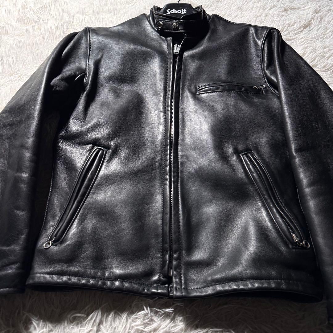 【米国製】schott ライダースジャケット　シングル　641 本革