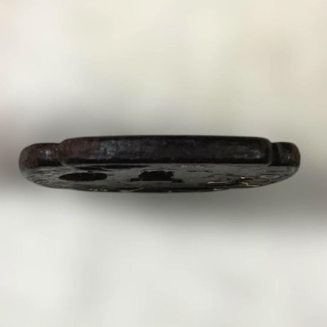 B-61 鍔　三名合作　在銘　武具　刀装具　日本　骨董品　時代物　美術品　工芸品