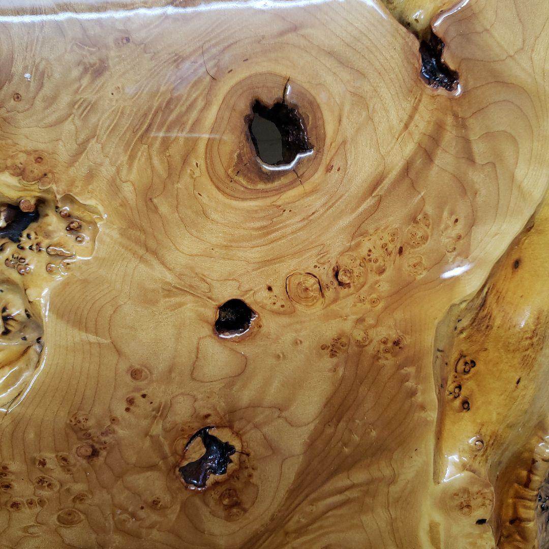 蔵出し特価　花梨こぶ玉杢敷台 約68×45×5cm　無垢材