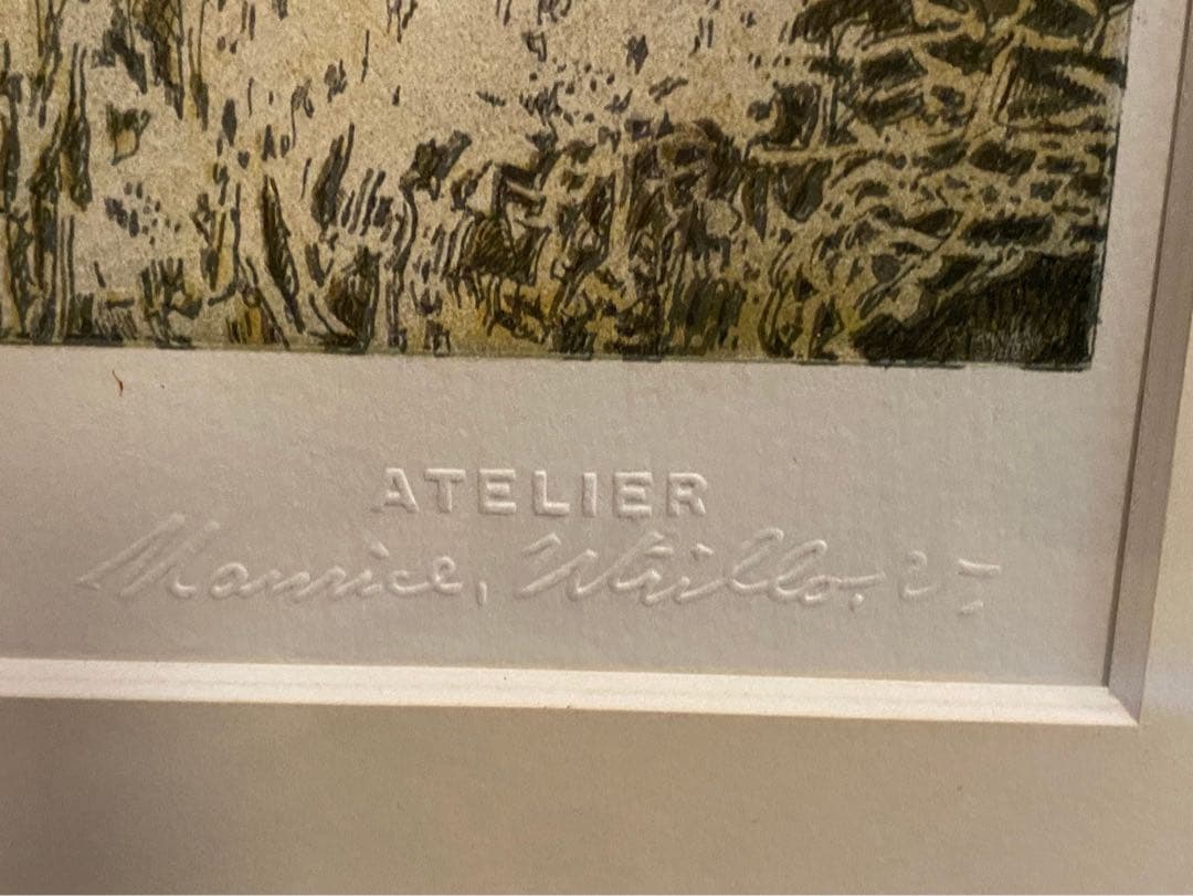 モーリス•ユトリロ 郊外の教会 ムルロー版 リトグラフ 絵画