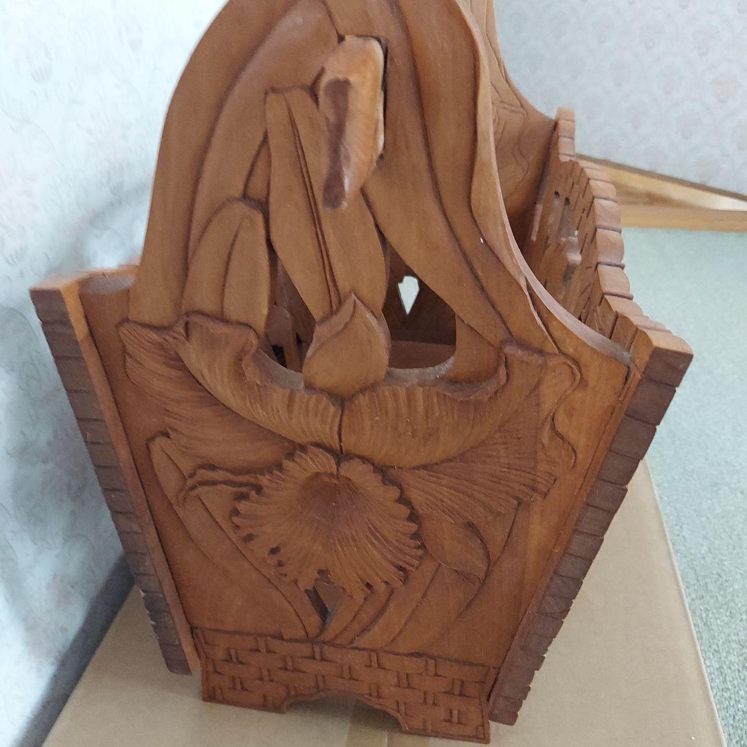 ハンドメイド 木製収納マガジンラックアンティーク