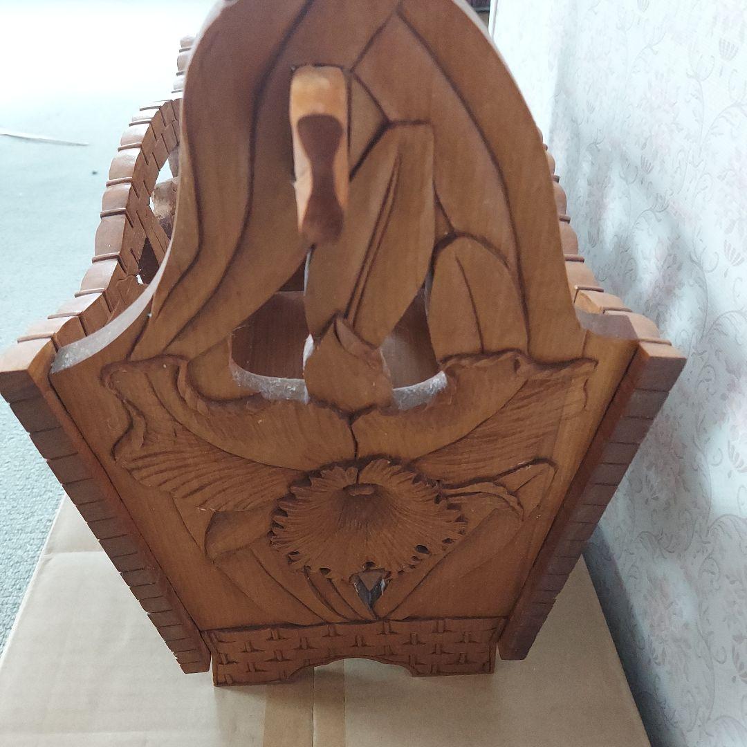 ハンドメイド 木製収納マガジンラックアンティーク