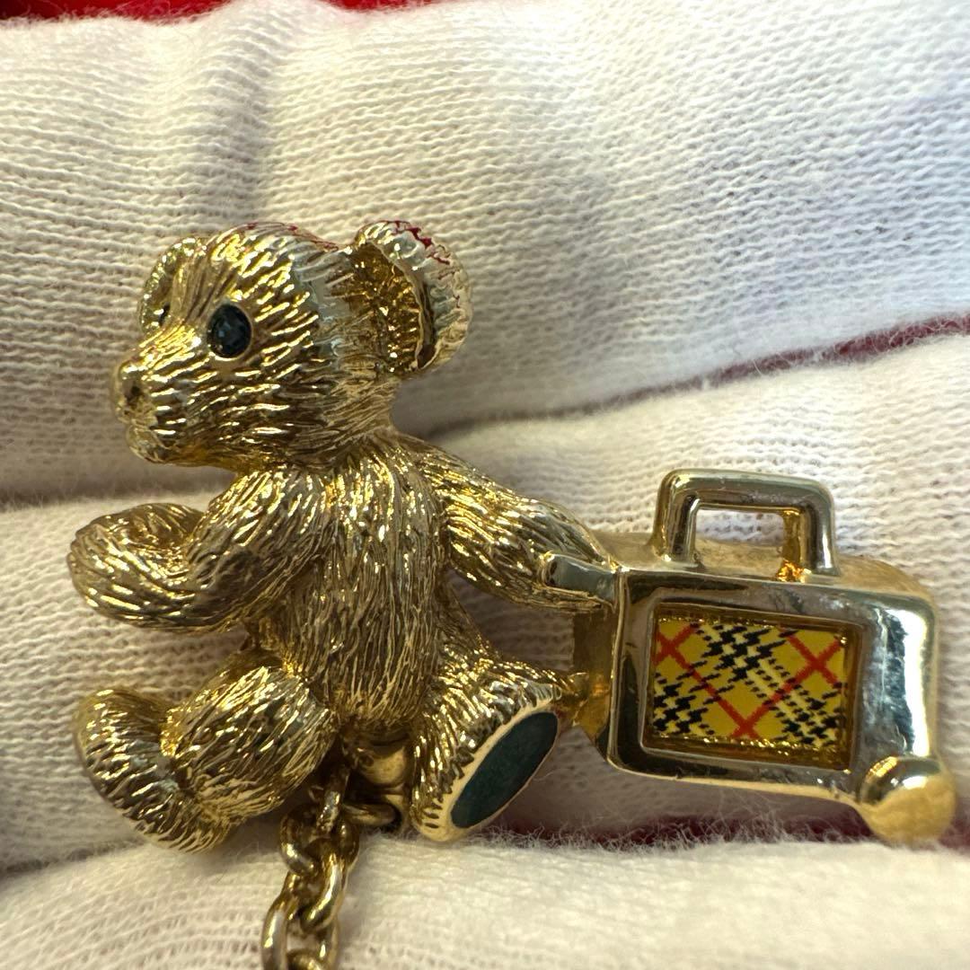 Vintage Burberry クマと飛行機 ピンブローチ‘123