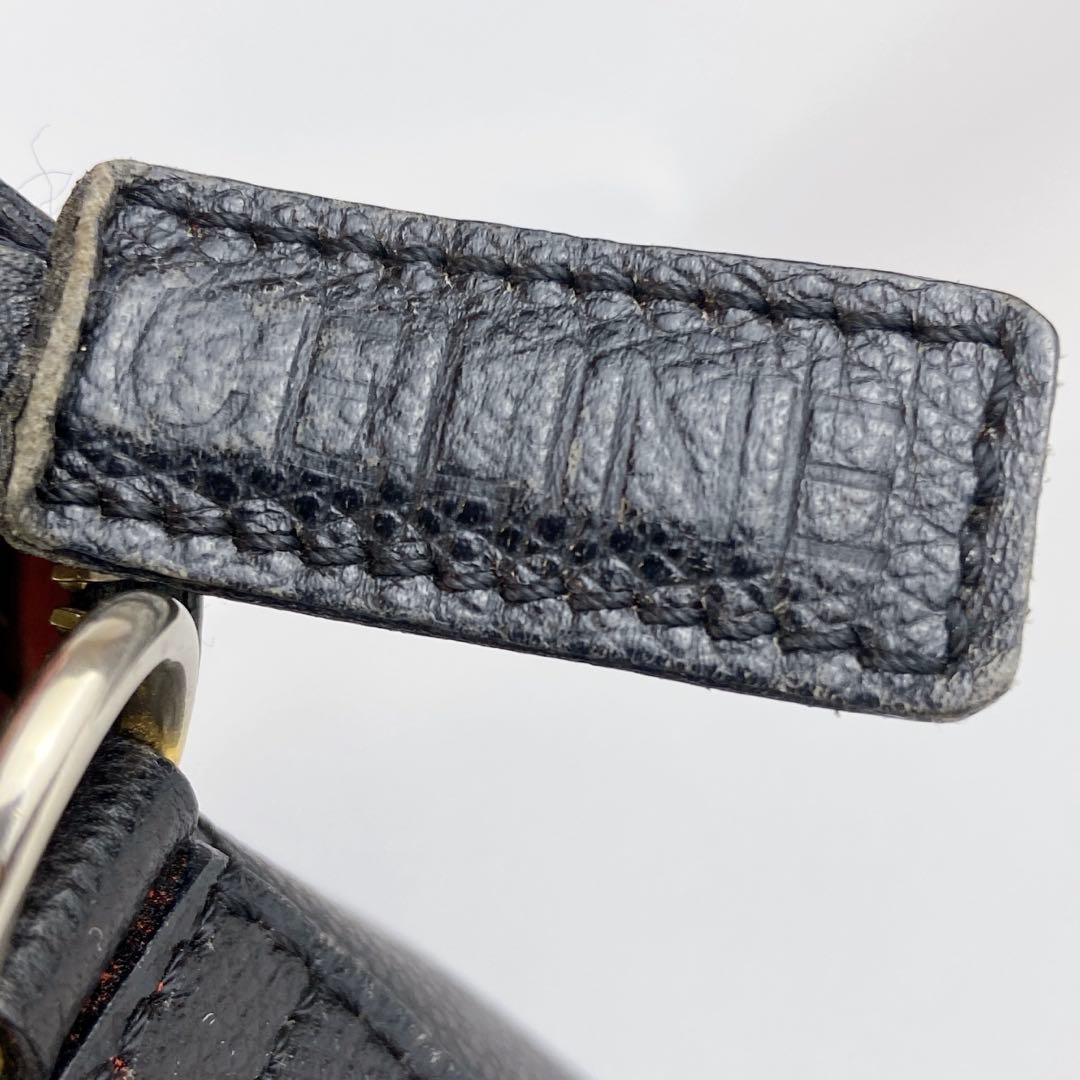 セリーヌ 2way ドーム型 オールレザー シボ革 ショルダー クロスボディ