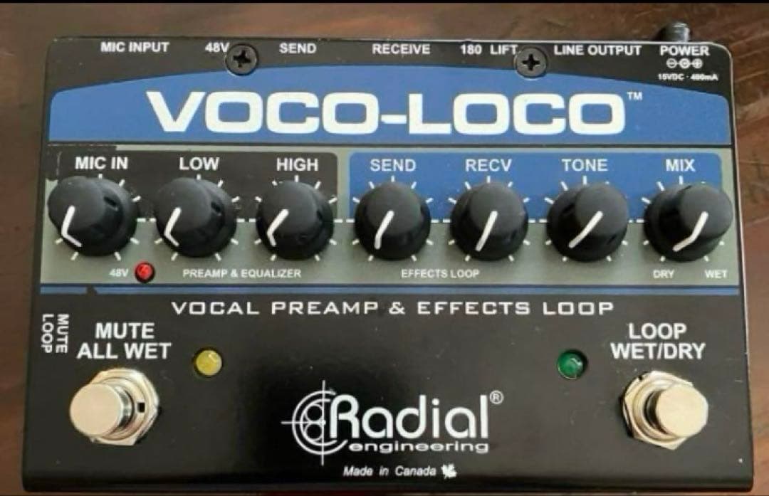 Radial VOCO-LOCO ボーカル、ギター、エフェクトループスイッチャー