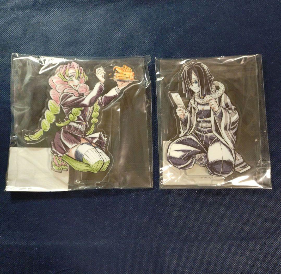 鬼滅の刃 甘露寺蜜璃 伊黒小芭内 WEB くじ アクリルスタンド 缶バッジ