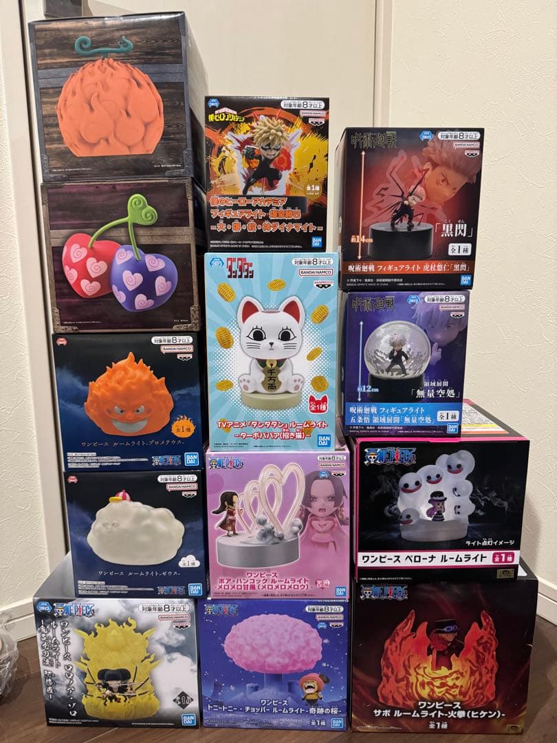ルームライト フィギュア 13種セット ワンピース 呪術廻戦 ヒロアカ 等