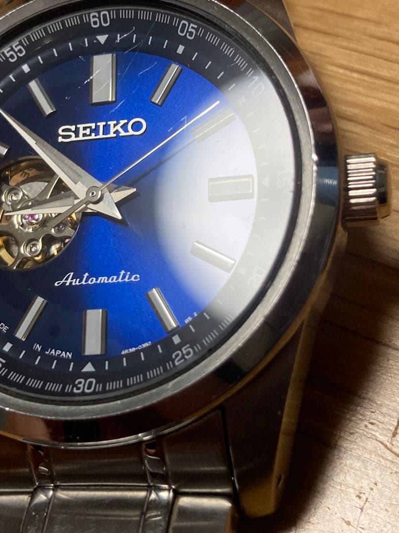 SEIKO SCVE051 自動巻き 時計 ネイビー
