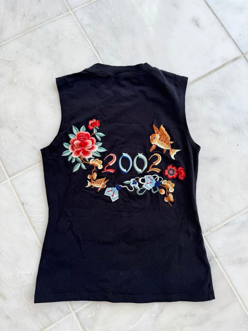 希少✨️クリスチャンディオール ガリアーノ期 カットソー 刺繍 ノースリーブ36