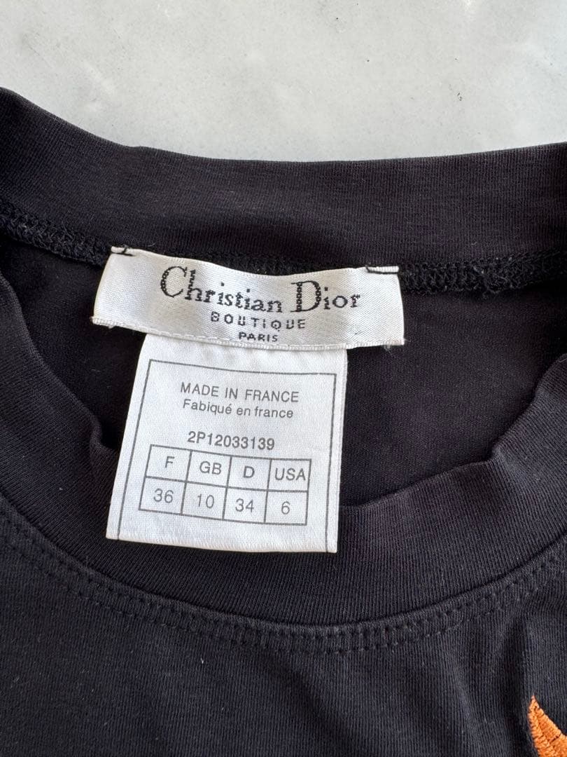 希少✨️クリスチャンディオール ガリアーノ期 カットソー 刺繍 ノースリーブ36