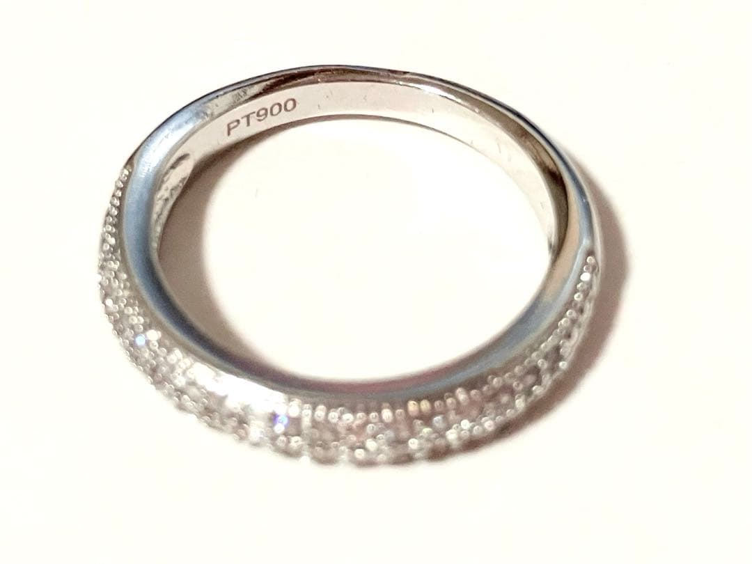 PT900刻印 プラチナパヴェ リング 10号 イミテーションリング 形見分け品