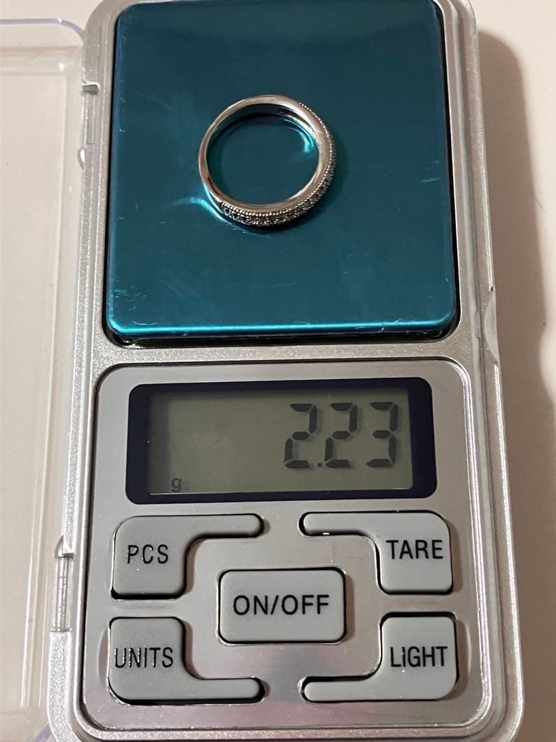 PT900刻印 プラチナパヴェ リング 10号 イミテーションリング 形見分け品