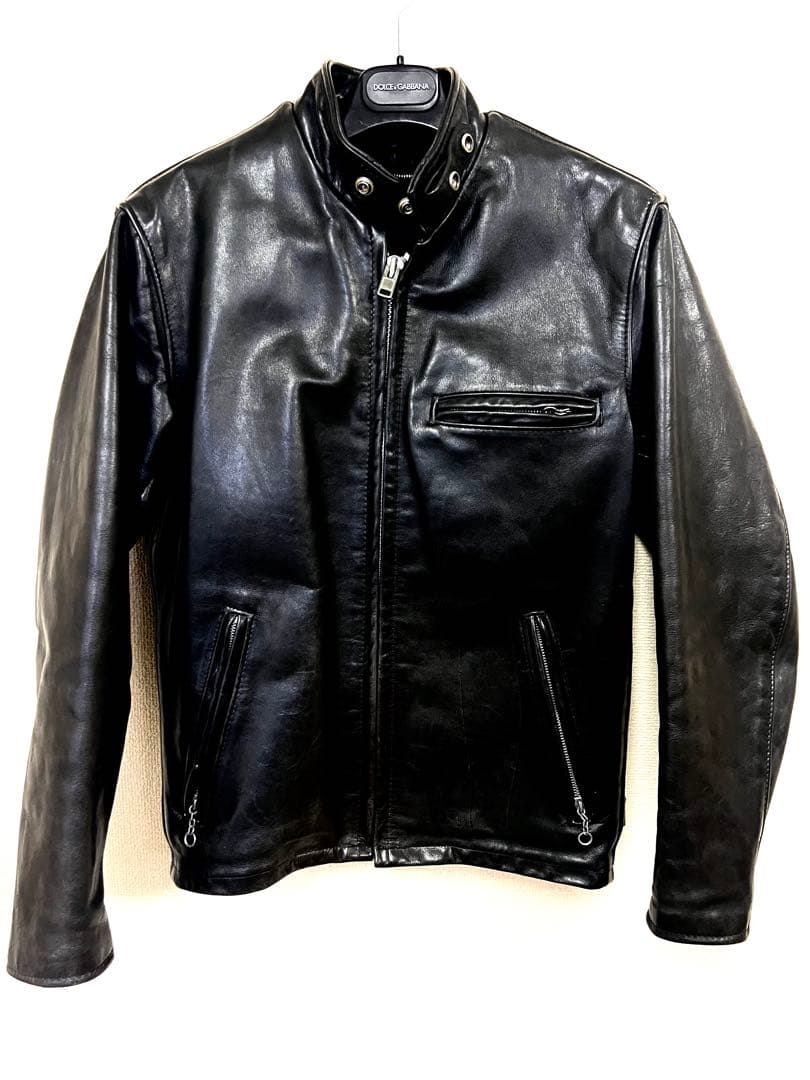 schott141シングルライダースジャケット36