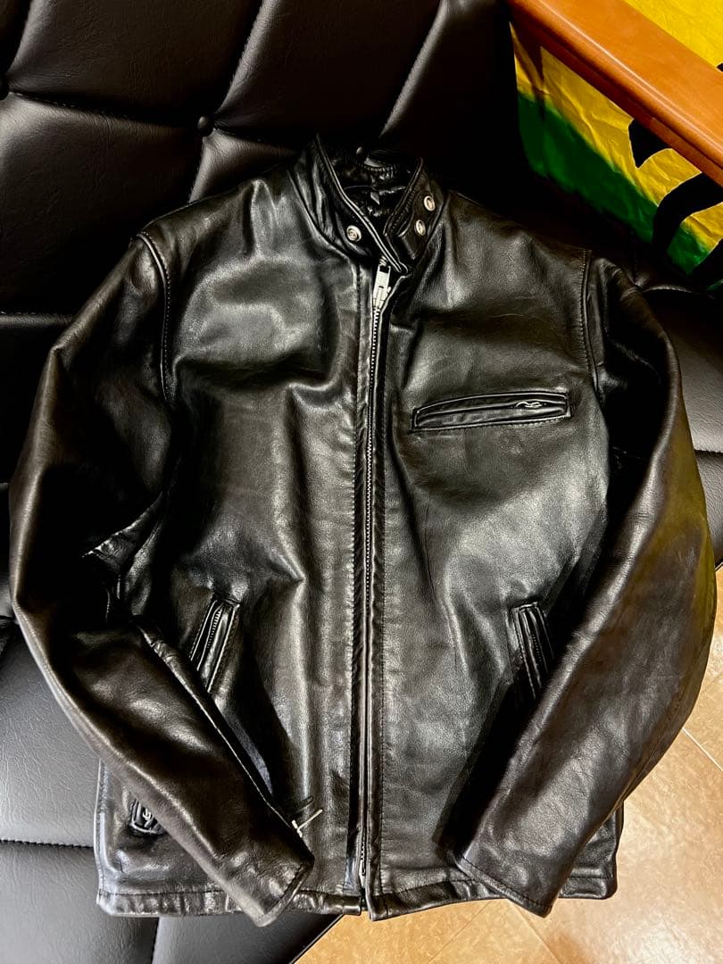 schott141シングルライダースジャケット36