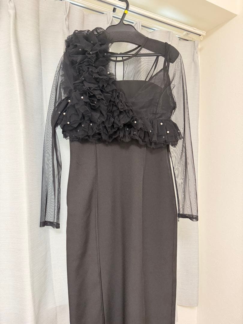 ANDRESD pearl bustier dressお呼ばれドレス