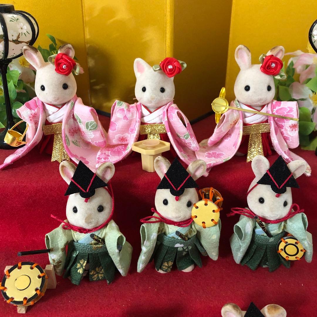 サテツ　ひな祭り着物　シルバニア ハンドメイド