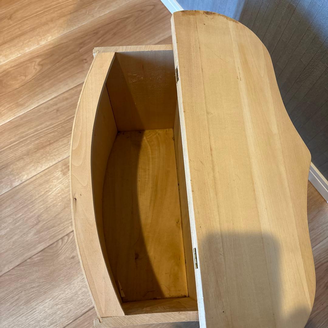 めったにない‼️美しい曲線の木製 ハート型天板 収納キャビネット
