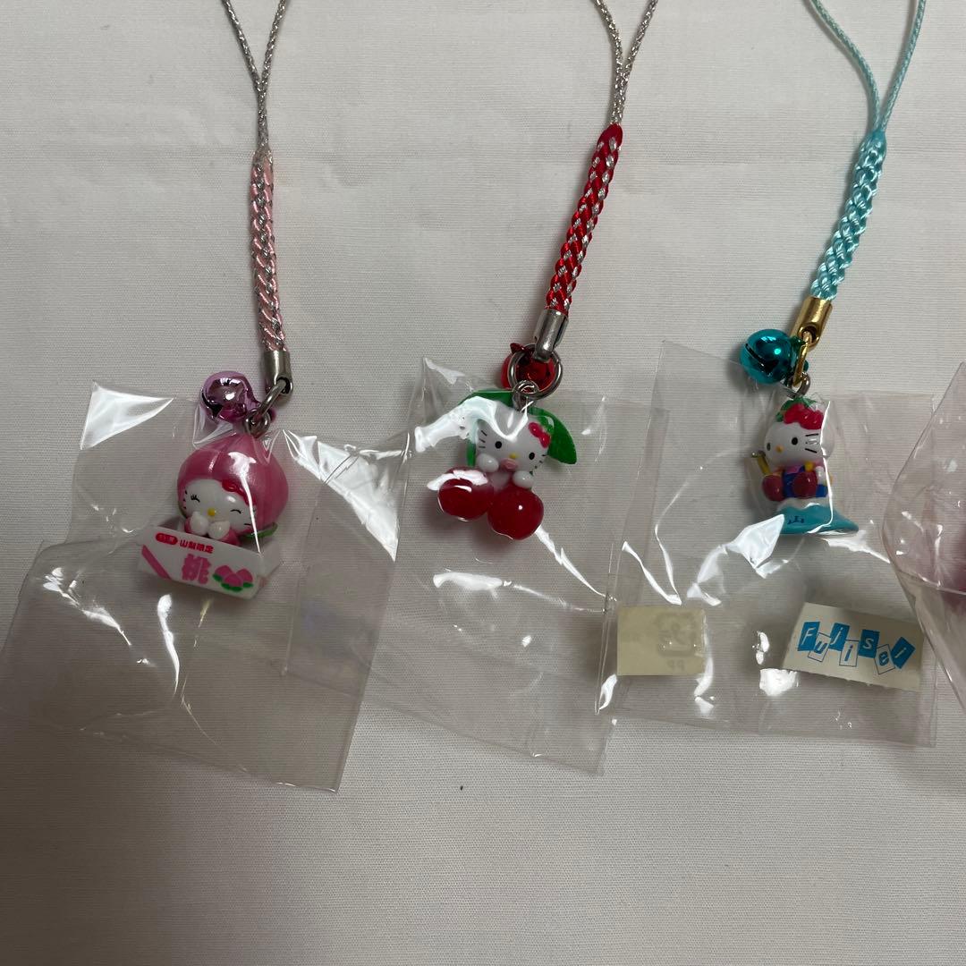 新品◆ハローキティ ご当地キティ 根付けストラップ 山梨県 7個セット◆匿名配送