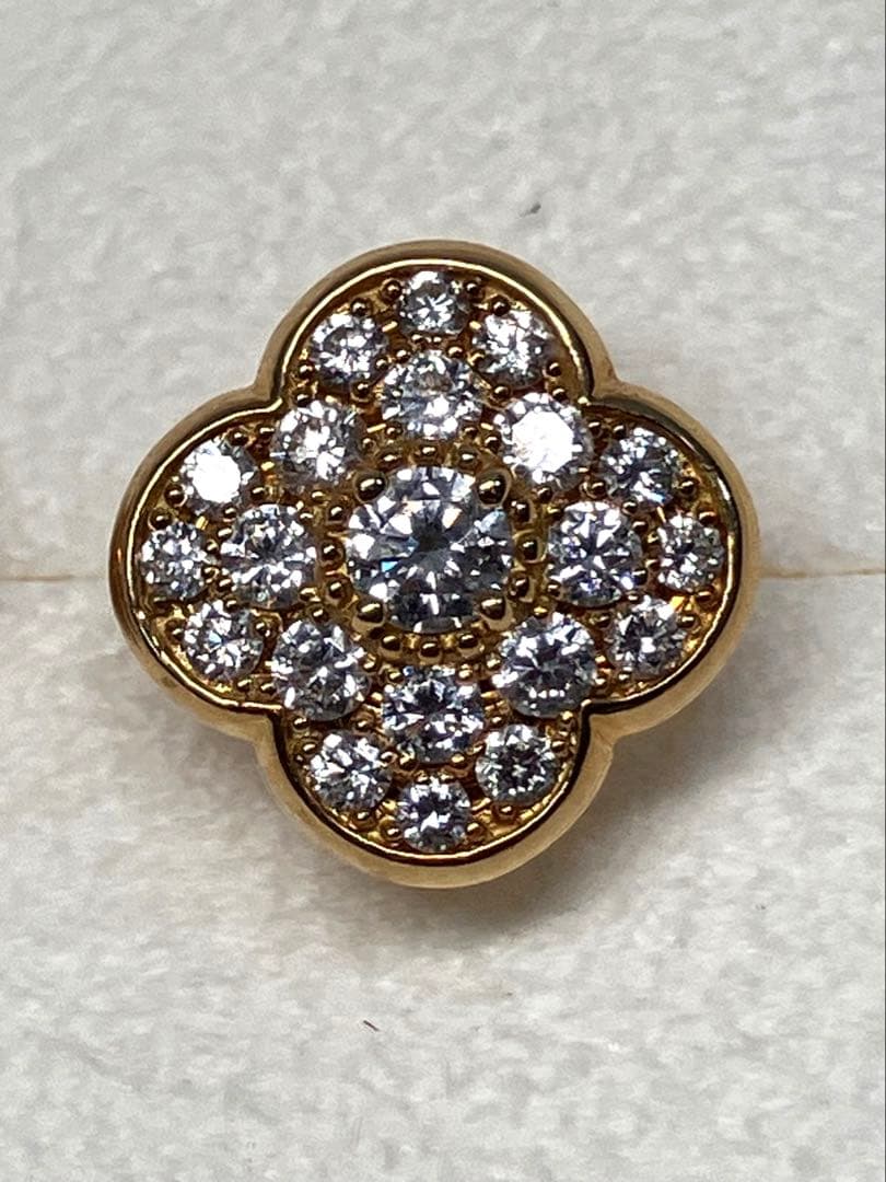 未使用！【SHNCA/シンカ】K18ピアス ラボクロウンダイヤモンド0.45ct