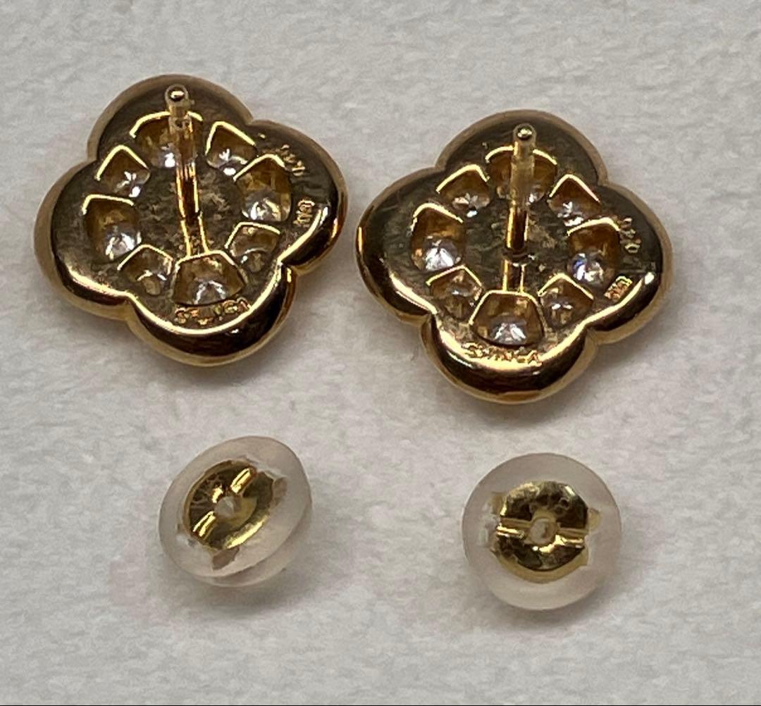 未使用！【SHNCA/シンカ】K18ピアス ラボクロウンダイヤモンド0.45ct