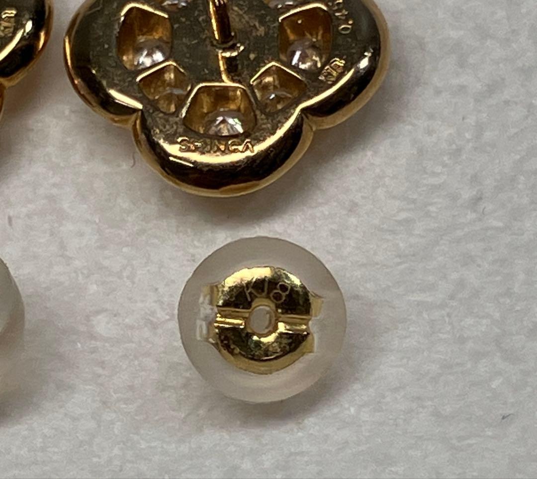 未使用！【SHNCA/シンカ】K18ピアス ラボクロウンダイヤモンド0.45ct