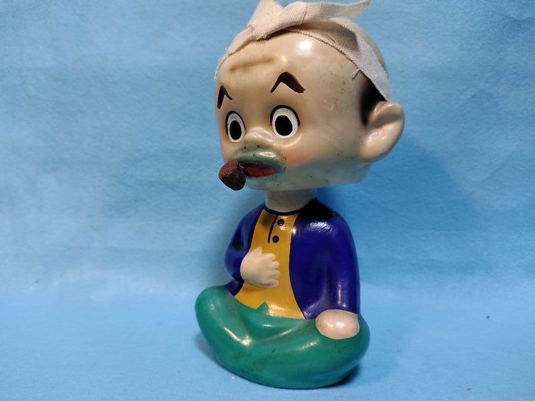 昭和レトロ 当時物 デンスケ 伝助 首ふり人形 陶器 浅草芸人