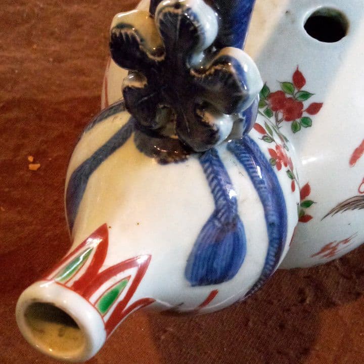 中国陶磁器　万歴赤絵　水注