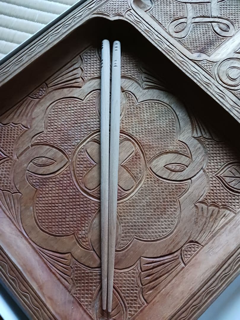 子持ち盆　イタ　アイヌ　白老　カムイ　文様　伝統工芸　御盆　アンティーク　食器