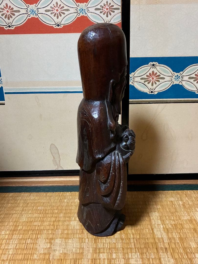 木製 彫刻 中国？ 人物像 約44㎝