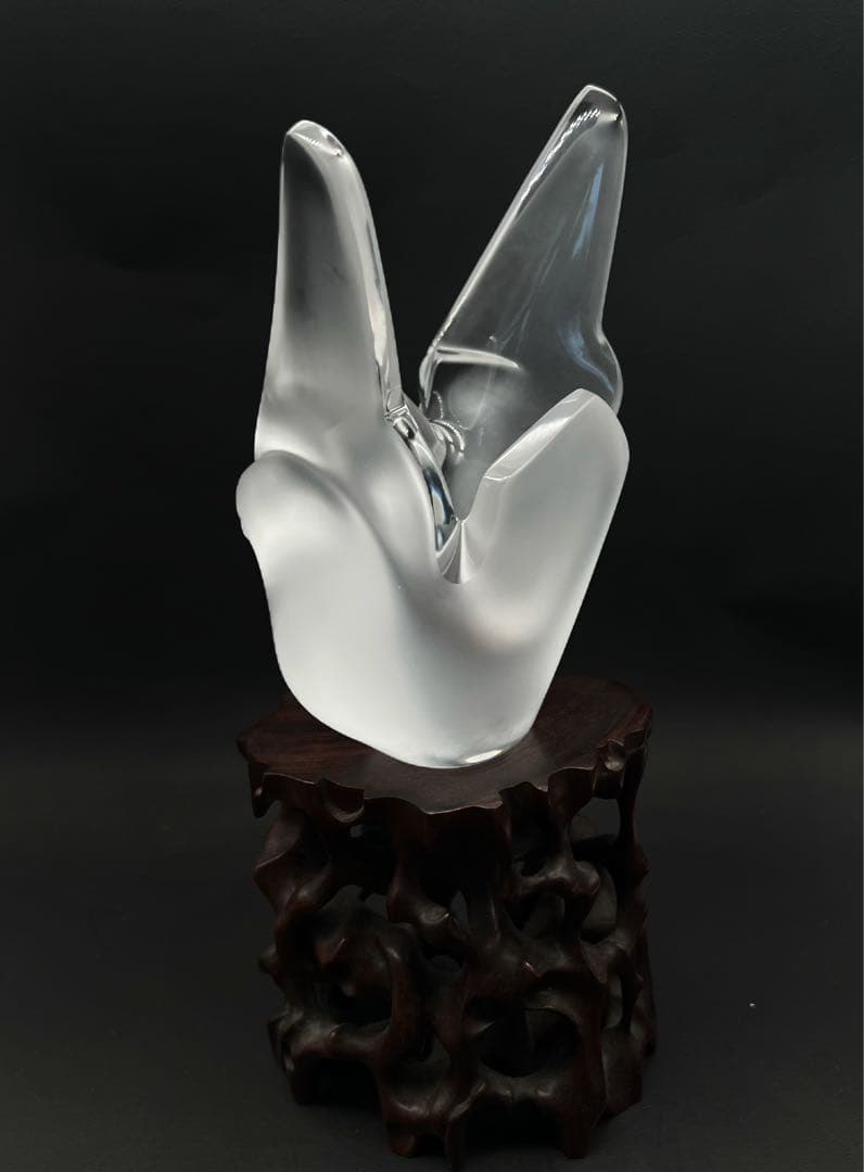 ラリック花瓶シルヴィー Sylvieシルビー フラワーベース 鳥 LALIQUE