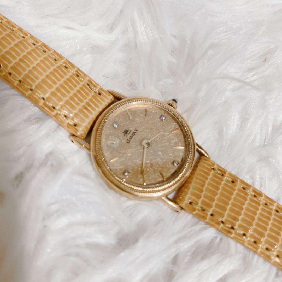 【動作未確認】BULOVA21 エルヴィン 腕時計 K18ゴールド レディース