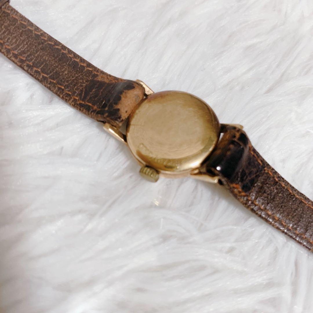 【動作未確認】BULOVA21 エルヴィン 腕時計 K18ゴールド レディース