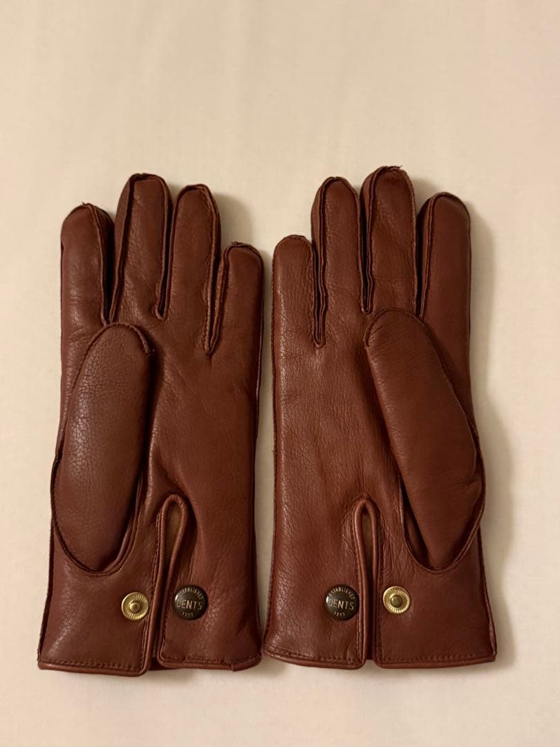 DENTS革手袋　ラビットファー裏地