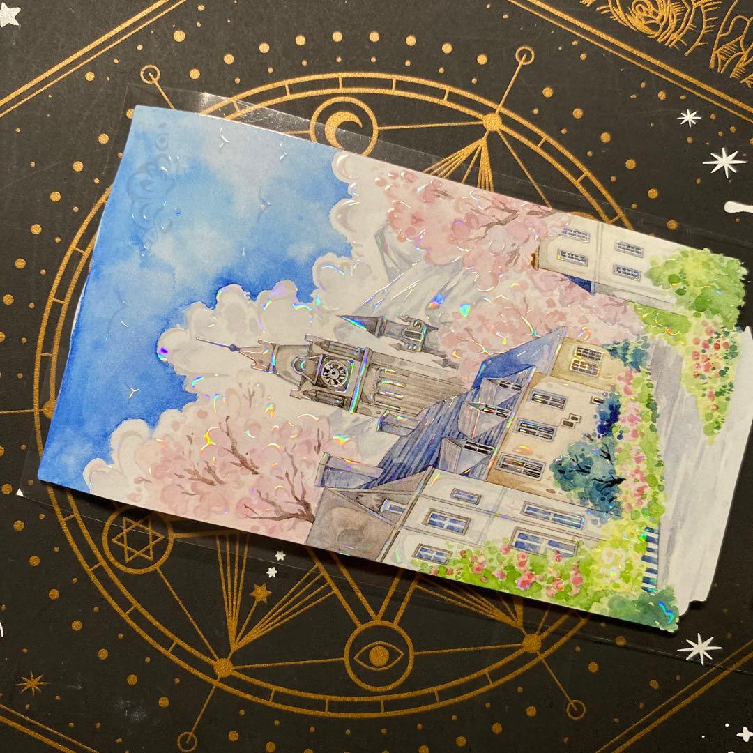 【9314】海外　中古巻　貝殻光マスキングテープ　背景装飾系　四季　残量多め