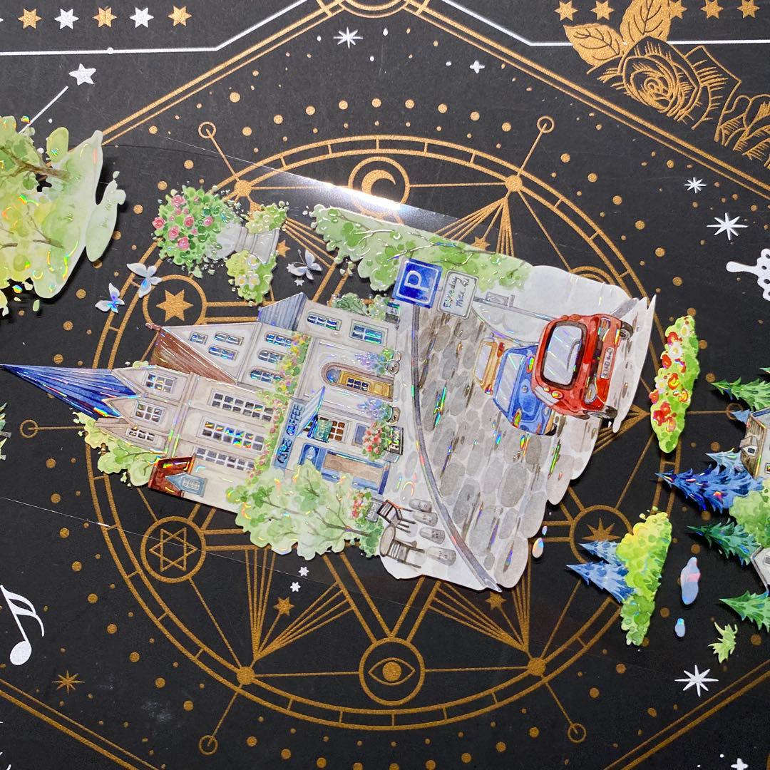 【9314】海外　中古巻　貝殻光マスキングテープ　背景装飾系　四季　残量多め