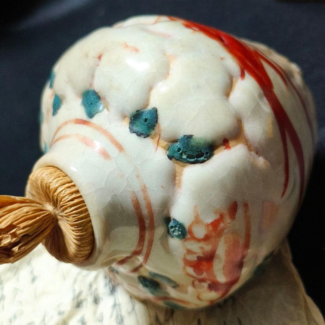 茶道具 呉須赤絵 茶入 江戸骨董 指物師 桐箱 古美術 アンティーク 旧家蔵出