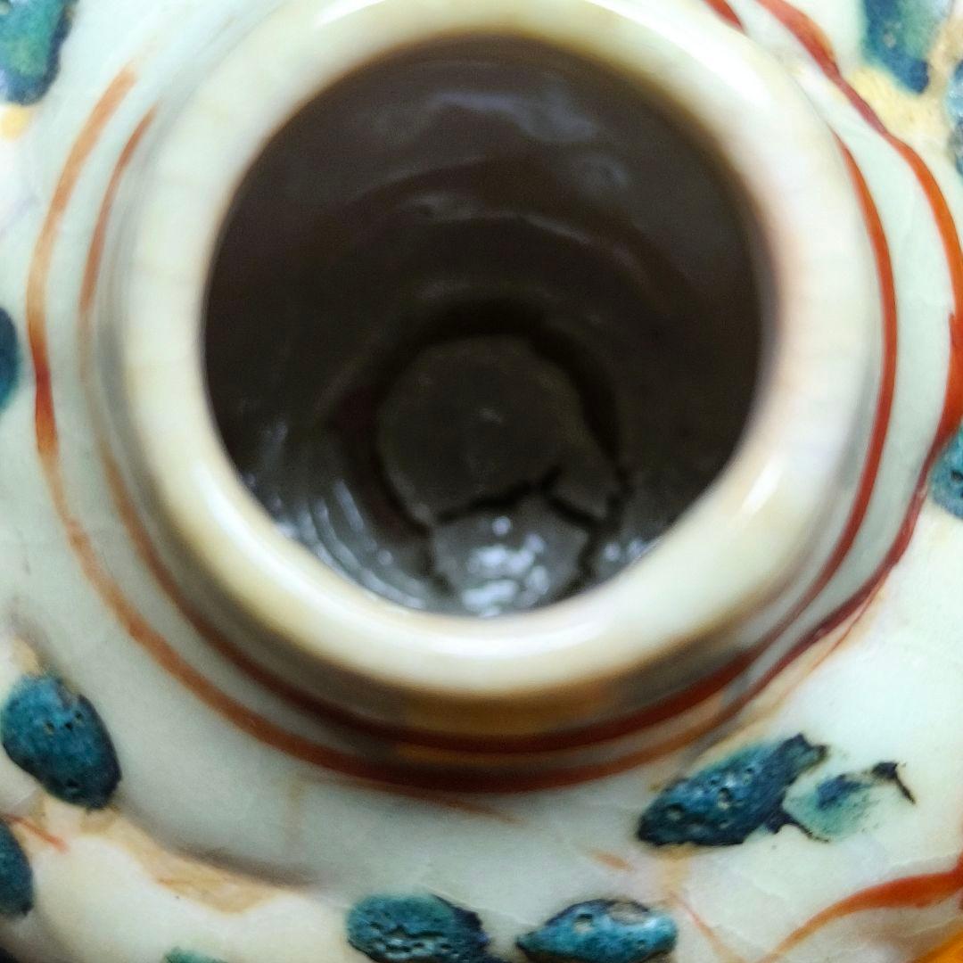 茶道具 呉須赤絵 茶入 江戸骨董 指物師 桐箱 古美術 アンティーク 旧家蔵出