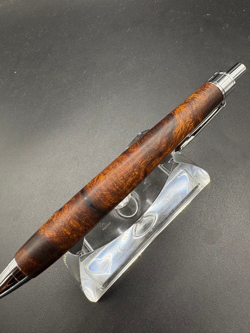 503極上　デザートアイアンウッド　瘤杢　木軸シャーペン　ボールペン