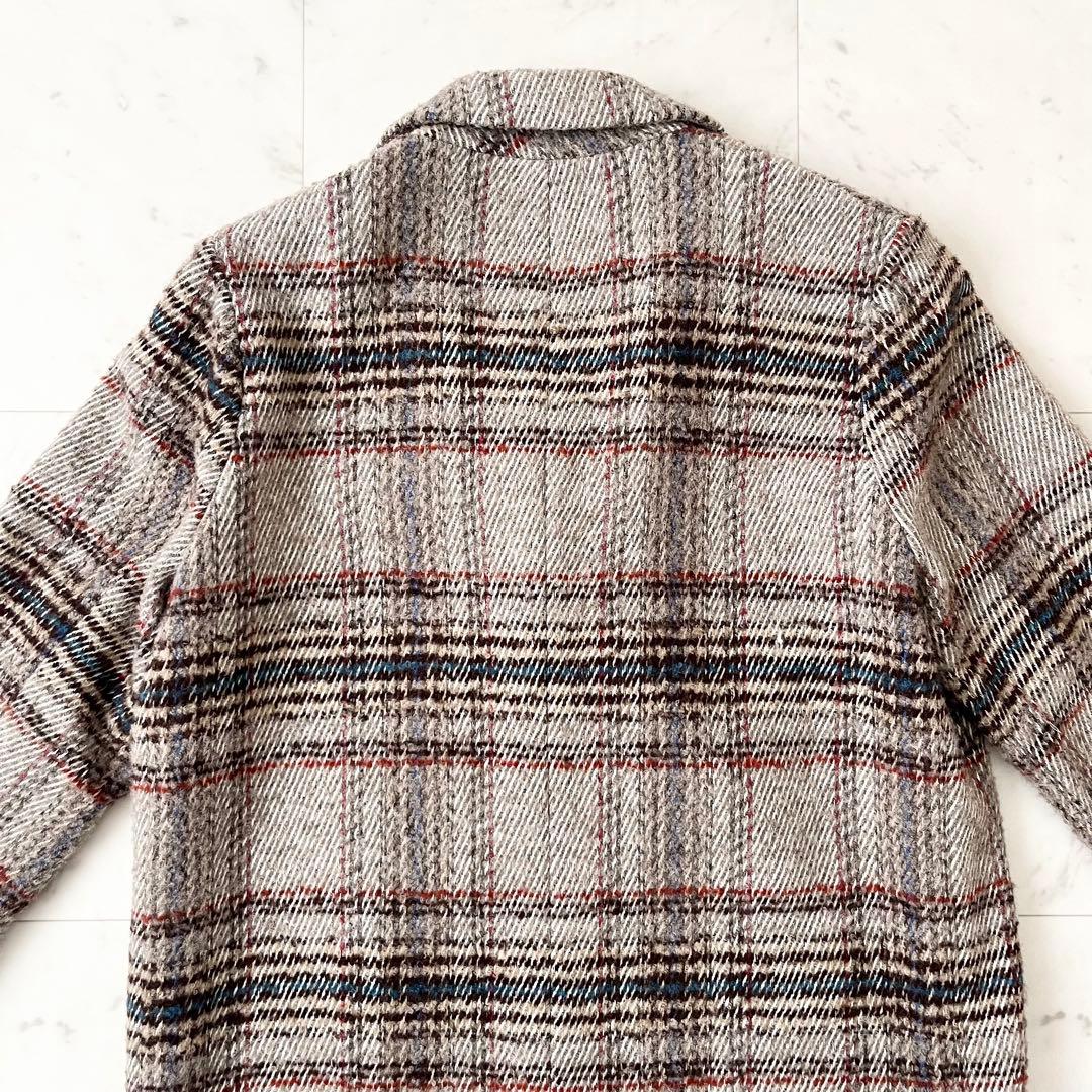 美品♪スピックアンドスパン　イタリア製生地　チェスターコート　ウール　ゆったりS