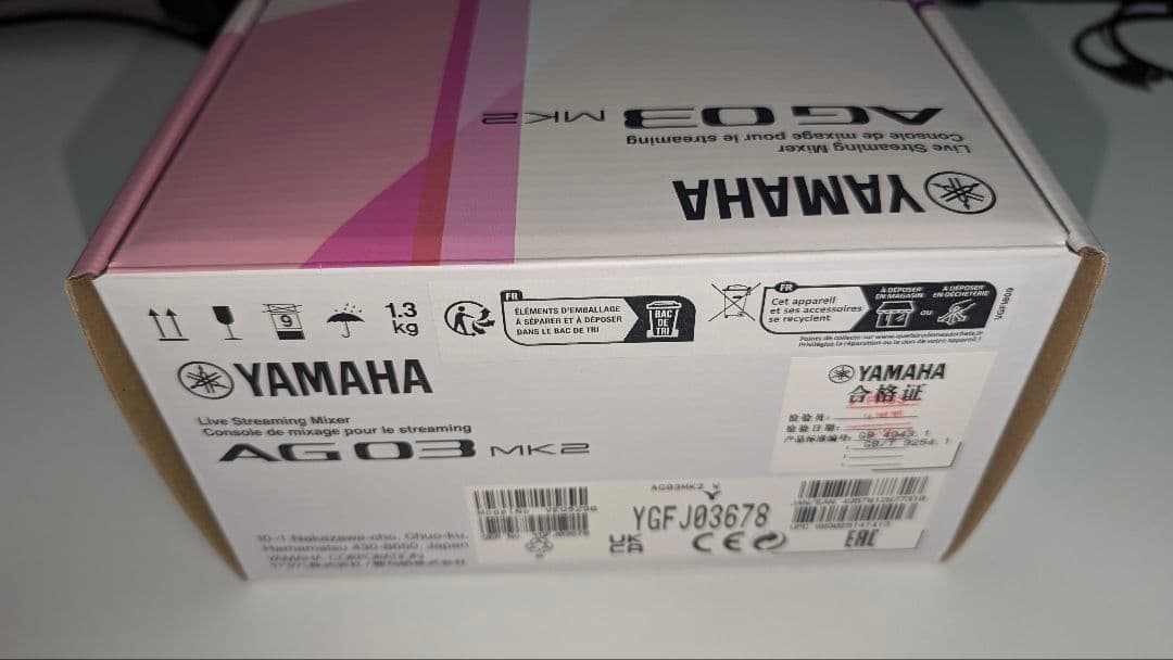 YAMAHA AG03 MK2 オーディオミキサー