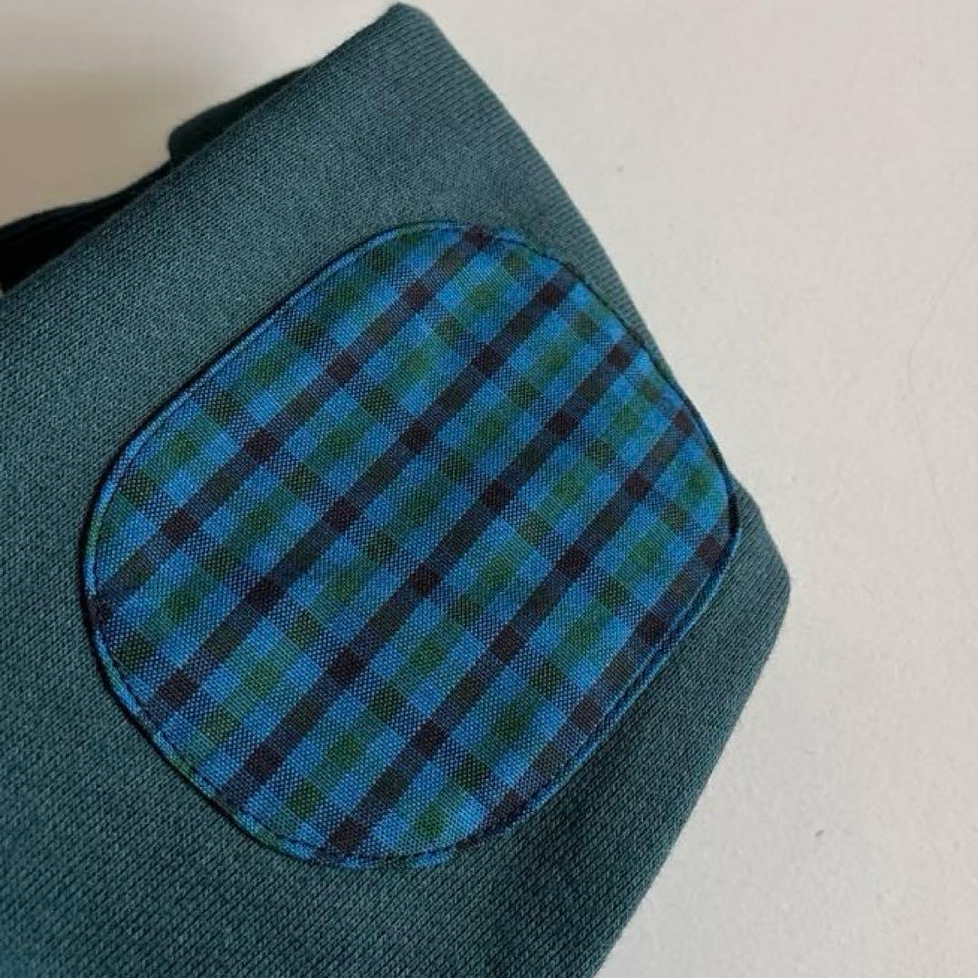 ファミリア　長袖　トレーナー　ファミちゃん　兵隊　肘　チェック　男の子　秋　冬